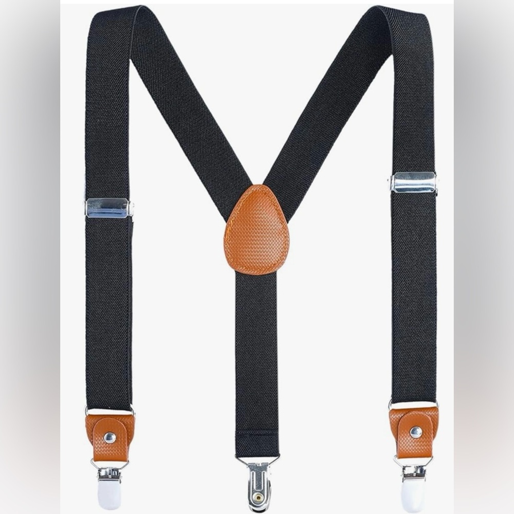 Stylish Black and Brown Boys Suspenders